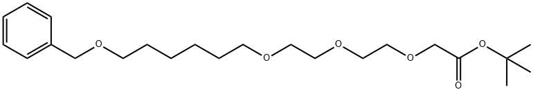 BOC-C1-PEG3-C4-OBN 结构式