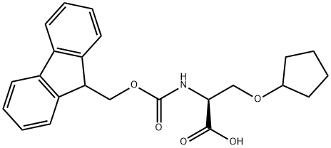 L-Serine, O-cyclopentyl-N-[(9H-fluoren-9-ylmethoxy)carbonyl]- 结构式