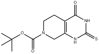 4-氧代-2-硫代氧代叔丁基-2,3,4,5,6,8-六氢吡啶并[3,4-D]嘧啶-7(1H)-羧酸盐 结构式