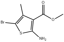 3-Thiophenecarboxylic acid, 2-amino-5-bromo-4-methyl-, methyl ester 结构式
