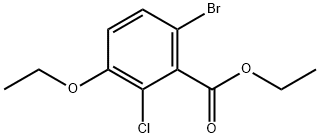 6-溴-2-氯-3-乙氧基苯甲酸乙酯 结构式
