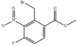 Benzoic acid, 2-(bromomethyl)-4-fluoro-3-nitro-, methyl ester 结构式