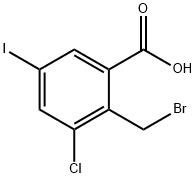 Benzoic acid, 2-(bromomethyl)-3-chloro-5-iodo- 结构式