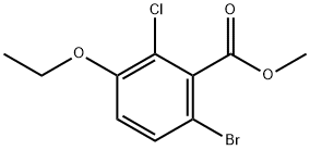 6-溴-2-氯-3-乙氧基苯甲酸甲酯 结构式