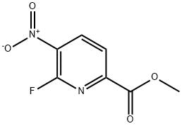 6-氟-5-硝基吡啶-2-甲酸甲酯 结构式