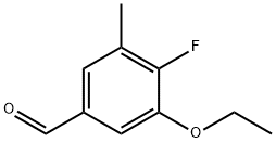 3-乙氧基-4-氟-5-甲基苯甲醛 结构式