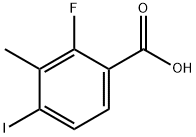 2-氟-4-碘-3-甲基苯甲酸 结构式