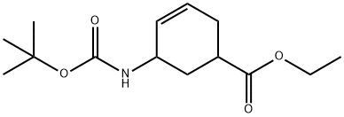 5-BOC-氨基-环己基-3-烯基羧酸乙酯 结构式