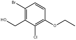 (6-溴-2-氯-3-乙氧基苯基)甲醇 结构式