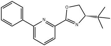 Pyridine, 2-[(4S)-4-(1,1-dimethylethyl)-4,5-dihydro-2-oxazolyl]-6-phenyl- 结构式