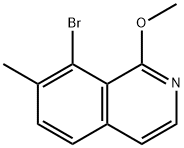 8-溴-1-甲氧基-7-甲基异喹啉 结构式