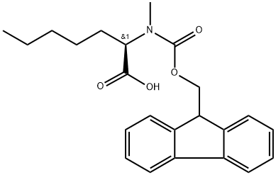 Heptanoic acid, 2-[[(9H-fluoren-9-ylmethoxy)carbonyl]methylamino]-, (2R)- 结构式