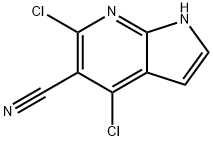 4,6-二氯-1H-吡咯并[2,3-B]吡啶-5-甲腈 结构式