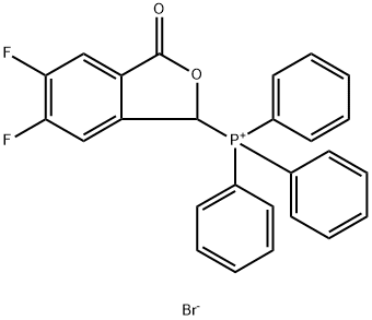 PHOSPHONIUM, (5,6-DIFLUORO-1,3-DIHYDRO-3-OXO-1-ISOBENZOFURANYL)TRIPHENYL-, BROMIDE (1:1) 结构式