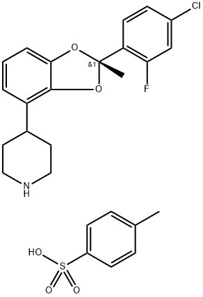 PIPERIDINE, 4-[(2S)-2-(4-CHLORO-2-FLUOROPHENYL)-2-METHYL-1,3-BENZODIOXOL-4-YL]-, COMPD. WITH 4-METHY 结构式