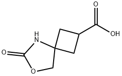 6-氧代-7-氧杂-5-氮杂螺[3.4]辛烷-2-羧酸 结构式