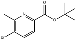 Tert-butyl 5-bromo-6-methylpicolinate 结构式