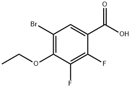5-溴-4-乙氧基-2,3-二氟苯甲酸 结构式