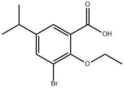 3-Bromo-2-ethoxy-5-isopropylbenzoic acid 结构式