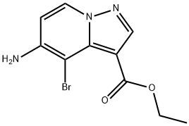 5-氨基-4-溴-吡唑并[1,5-A]吡啶-3-羧酸乙酯 结构式