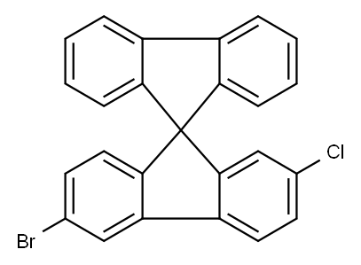 2-Chloro-6-bromo-9,9'-spiro-bifluorene 结构式