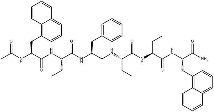 Ac-1-Nal-Abu-Phe-psi(CH2NH)Abu-Abu-1-Nal-NH2 结构式