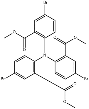 trimethyl 6,6',6''-nitrilotris(3-bromobenzoate) 结构式