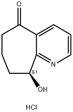 (S)-9-羟基-6,7,8,9-四氢-5H-环庚[B]吡啶-5-酮盐酸盐 结构式