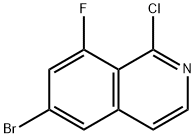 6-溴-1-氯-8-氟异喹啉 结构式