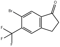 1H-Inden-1-one, 6-bromo-2,3-dihydro-5-(trifluoromethyl)- 结构式