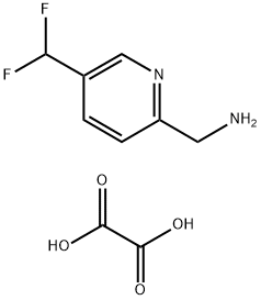 5-(二氟甲基)吡啶-2-基]甲胺草酸盐 结构式