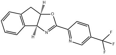 (3AS,8AR)-2-(5-(三氟甲基)吡啶-2-基)-3A,8A-二氢-8H-茚并[1,2-D]噁唑 结构式