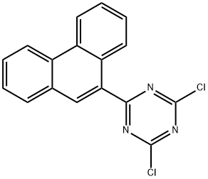 2,4-二氯-6-(苯萘-9-基)-1,3,5-三嗪 结构式