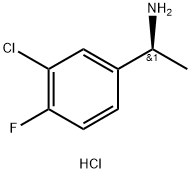 (S)-3-氯-4-氟苯基乙基-1-胺盐酸盐 结构式