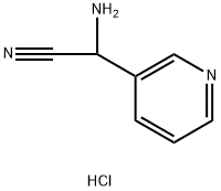2-氨基-2-(吡啶-3-基)乙腈二盐酸盐 结构式