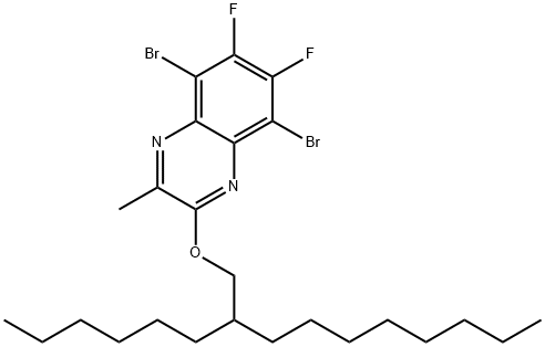 5,8-二溴-6,7-二氟-2-((2-己基癸基)氧)-3-甲基喹喔啉 结构式