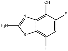 2-氨基-5,7-二氟苯并[D]噻唑-4-醇 结构式