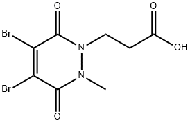 1(2H)-Pyridazinepropanoic acid, 4,5-dibromo-3,6-dihydro-2-methyl-3,6-dioxo- 结构式