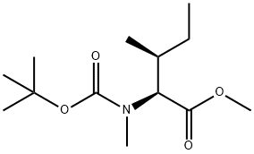 L-Isoleucine, N-[(1,1-dimethylethoxy)carbonyl]-N-methyl-, methyl ester 结构式
