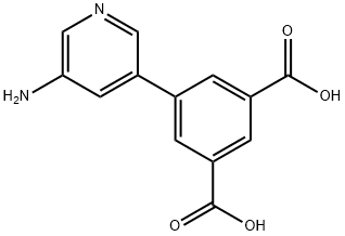 5-(5-氨基吡啶-3-基)间苯二甲酸 结构式