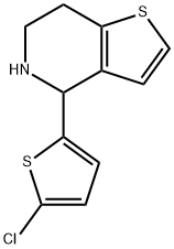 Thieno[3,2-c]pyridine, 4-(5-chloro-2-thienyl)-4,5,6,7-tetrahydro- 结构式