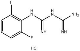 1-氨基甲酰氨基-N-(2,6-二氟苯基)甲亚胺盐酸盐 结构式