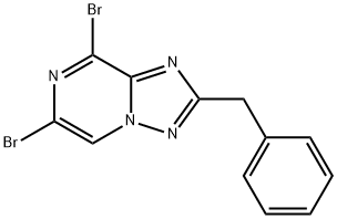 2-苄基-6,8-二溴-[1,2,4]三唑并[1,5-A]吡嗪 结构式