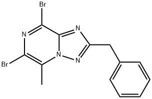 2-苄基-6,8-二溴-5-甲基-[1,2,4]三唑并[1,5-A]吡嗪 结构式