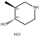 (3S,4S)-3-甲基哌啶-4-醇盐酸盐 结构式