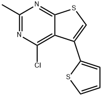 4-氯-2-甲基-5-(噻吩-2-基)噻吩并[2,3-D]嘧啶 结构式