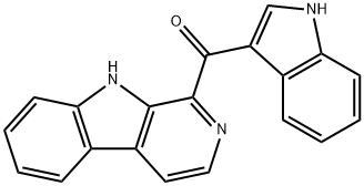 (1H-吲哚-3-基)(9H-吡啶并[3,4-B]吲哚-1-基)甲酮 结构式