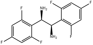 (1R,2R)-1,2-双(2,4,6-三氟苯基)乙烷-1,2-二胺 结构式