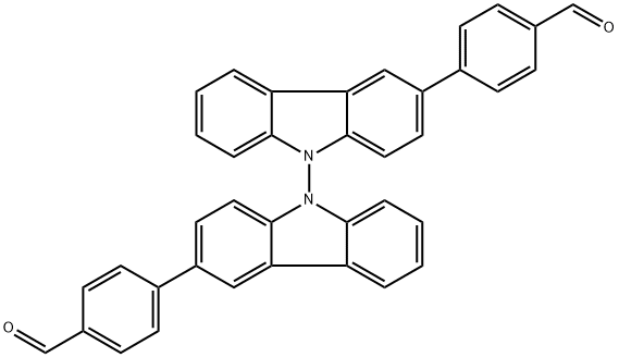 4,4'-([9,9'-bicarbazole]-3,3'-diyl)dibenzaldehyde 结构式