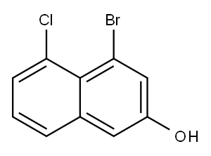 4-溴-5-氯-2-萘酚 结构式